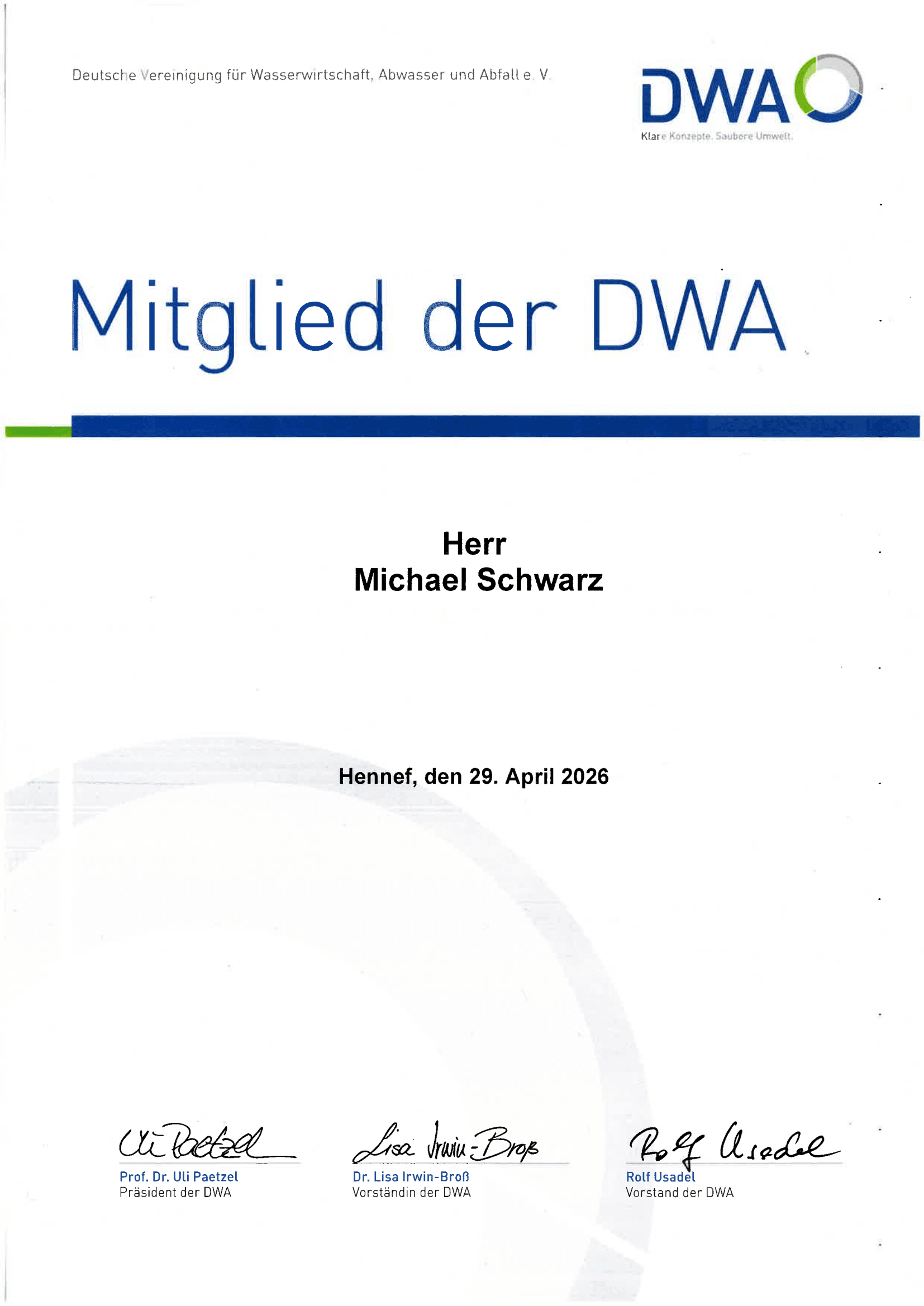 Mitglied der DWA